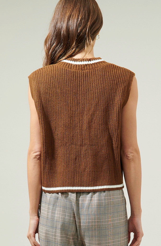 THE AMBER V NECK SWEATER VEST