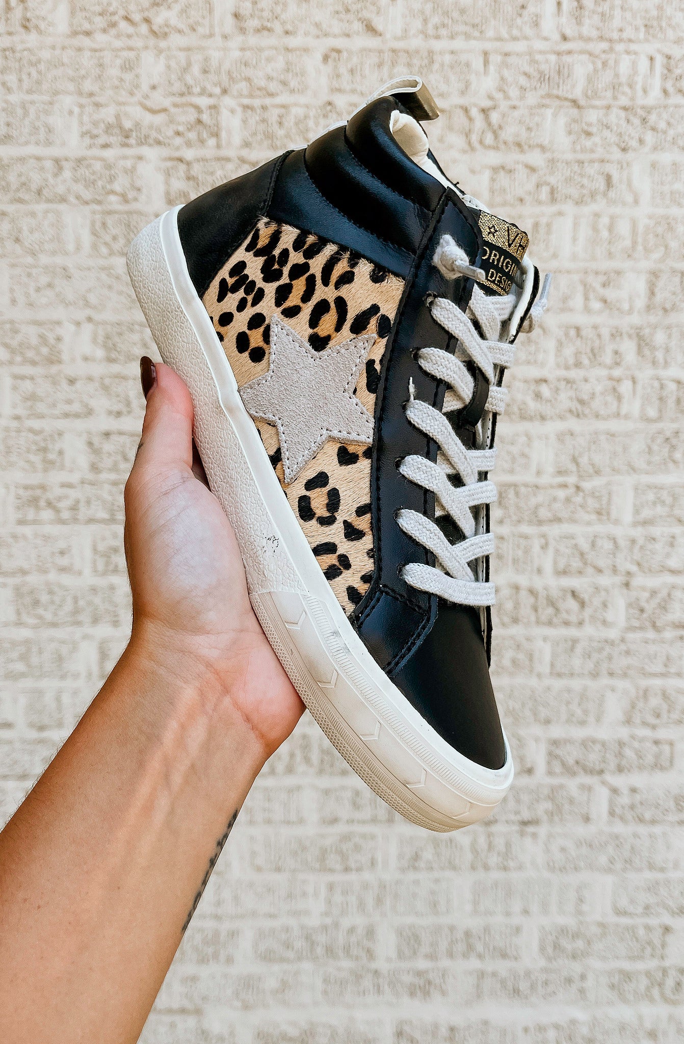 Leopard high hot sale top sneaker